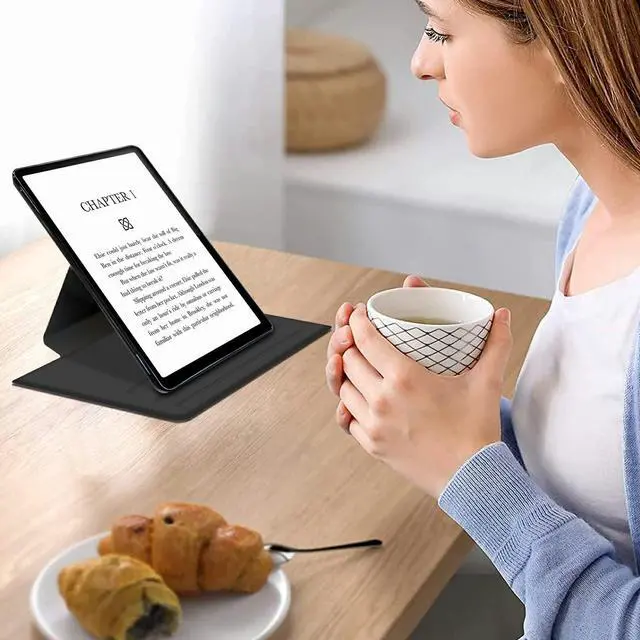 Alt view image 5 of 5 - Case for  6.8" Kindle Paperwhite(11th Generation 2021 Release) 360 Degree Rotating Swivel Stand PU Leather Cover with Auto Wake Sleep, Plank Sunflower