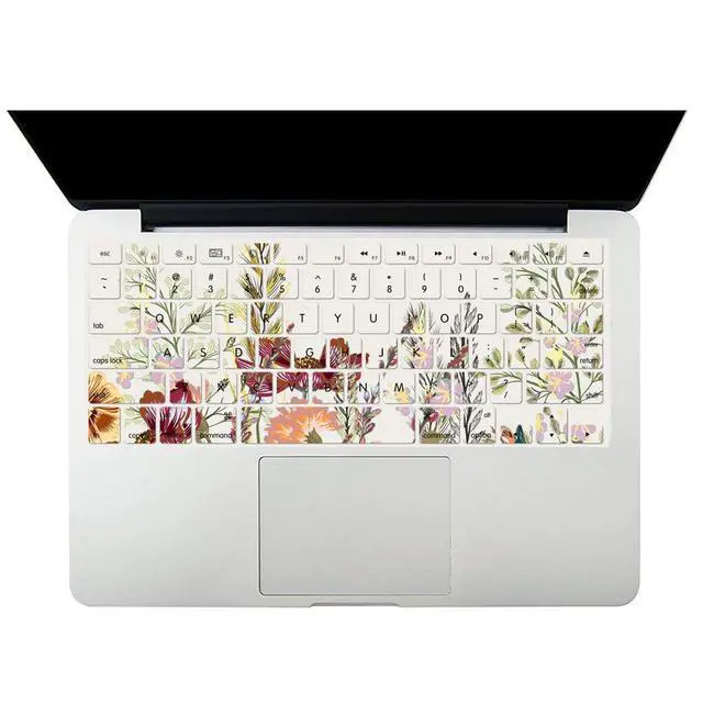 Alt view image 4 of 5 - Bandless Case Compatible with MacBook Pro 13 inch 2020 2019 2018 2017 2016 Release A2338(M1) A2251 A2289 A2159 A1989 A1706 A1708, Plastic Hard Case Shell Cover & Keyboard Skin Cover - Flower