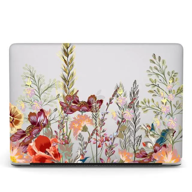 Alt view image 2 of 5 - Bandless Case Compatible with MacBook Pro 13 inch 2020 2019 2018 2017 2016 Release A2338(M1) A2251 A2289 A2159 A1989 A1706 A1708, Plastic Hard Case Shell Cover & Keyboard Skin Cover - Flower