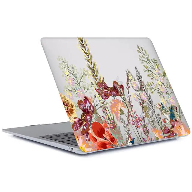 Alt view image 3 of 5 - Bandless Case Compatible with MacBook Pro 13 inch 2020 2019 2018 2017 2016 Release A2338(M1) A2251 A2289 A2159 A1989 A1706 A1708, Plastic Hard Case Shell Cover & Keyboard Skin Cover - Flower