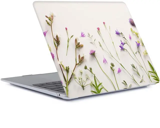 Alt view image 3 of 5 - Case Compatible with MacBook Pro 15 inch 2019 2018 2017 2016 Release A1990 A1707 with Touch Bar, Plastic Hard Shell Laptop Case Cover & Keyboard Protector - Purple Flower
