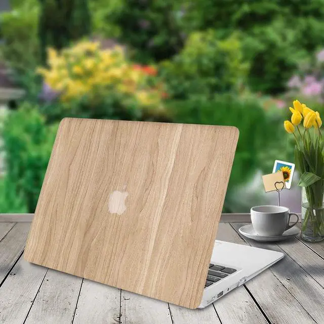 Alt view image 5 of 5 - Case Compatible with MacBook Pro 15 inch 2019 2018 2017 2016 Release A1990 A1707, Plastic Hard Case Cover + Keyboard Protector for MacBook Pro 15 with Touch Bar & Touch ID - Wood Grain