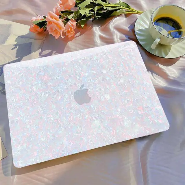 Alt view image 2 of 5 - BELKA Compatible with MacBook Pro 13 inch Case M2 2025 2024 2023 2022 2021-2016 A2338 M1 A2251 A2289 A2159 A1989 A1708 A1706, Plastic Hard Shell Case+Keyboard Cover+Screen Protector, Shiny Pearl