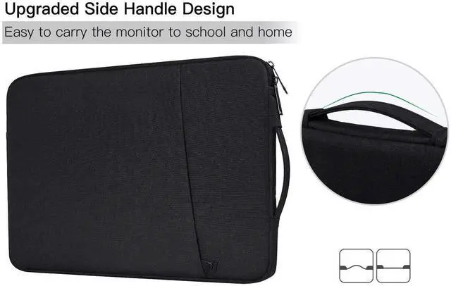 Alt view image 5 of 5 - 18.5 Inch Portable Monitor Case Sleeve Bag Compatible with Most Large 18.5 Inch Portable Monitor Water Resistant Carrying Pouch Bag with Pocket(18.1x11.8 Inch)