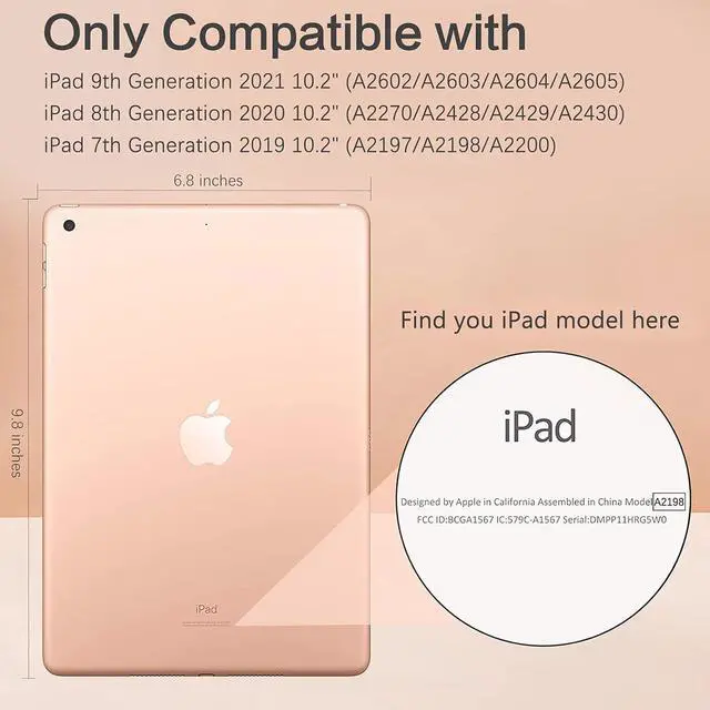 Alt view image 2 of 5 - BENTOBEN for iPad 9th Generation Case, iPad 8th/7th Generation Case, iPad 10.2 2021/2020/2019 Case, Heavy Duty Rugged Shockproof Protective Cover with Stand Pen Holder Children Boys, Bright Red