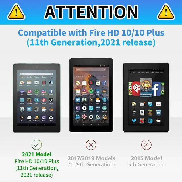 Alt view image 2 of 5 - CGFGHHUY Case for All-New Kindle Fire HD 10 & 10 Plus Tablet 11th Generation 2021 Release 10.1 inch Lightweight Protective PU Leather Smart Stand Cover with Auto Wake Sleep - Sunflower Butterfly