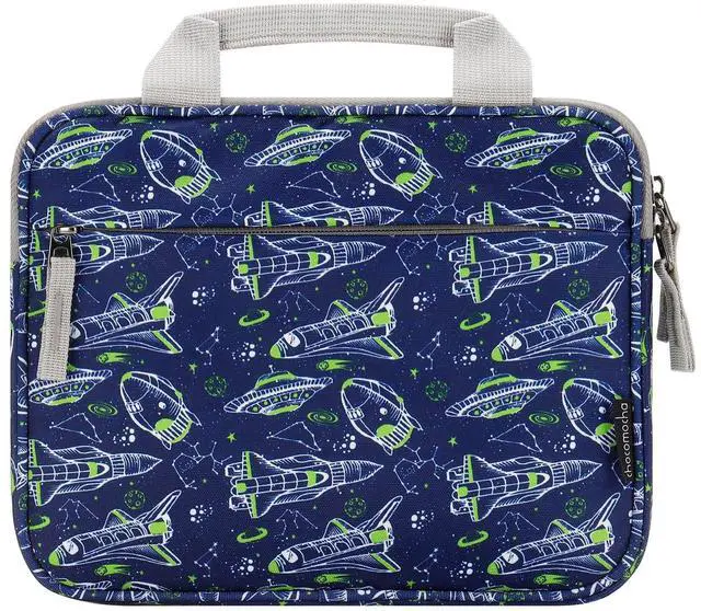 Main image of Choco Mocha Kids Tablet Sleeve Bag for Boys, 10 Inch Tablet Carrying Case for Fire 7, Fire HD 8 Tablet, Kindle Kids Edition, iPad,Toddler Tablet Bag,Space Plane Blue