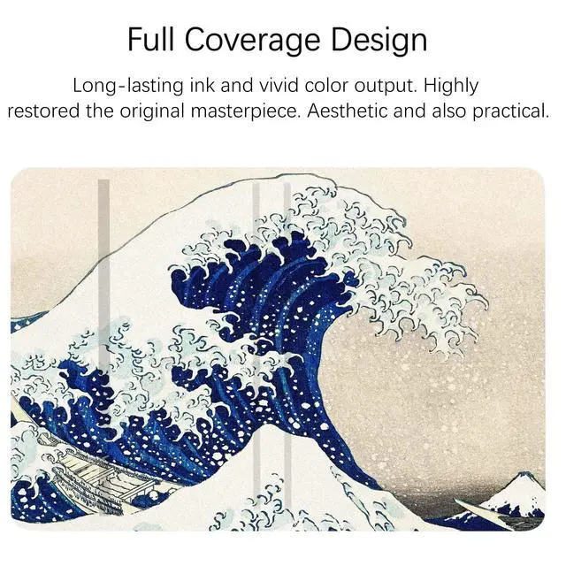 Alt view image 3 of 5 - Berkin Arts Compatible with iPad Pro 12.9 Inch 2022(6th Gen) Case/2021(5th Gen) Case Folio Case Premium Leather Cover Ukiyo-e Japanese Style (The Great Wave by Hokusai)