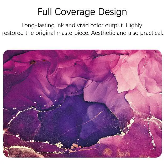 Alt view image 4 of 5 - Berkin Arts iPad Mini 4/5 Case (7.9 Inch) Folio Case Premium Leather Cover Synchromism Mauve Cinnabar Cyan Paper Marbling