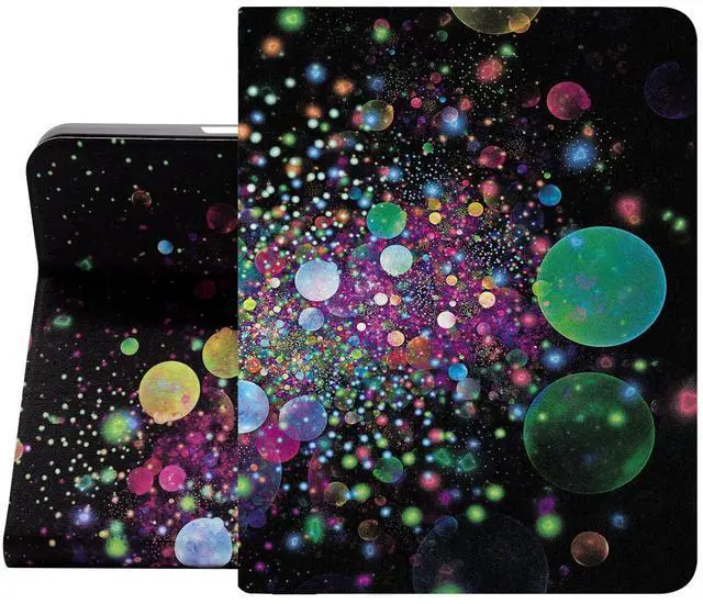 Main image of Berkin Arts iPad Air 4th/5th Generation (10.9 Inch) Case 2020/2021 Folio Case Premium Leather Cover Holography Cosmic Colorful Galaxy Theme
