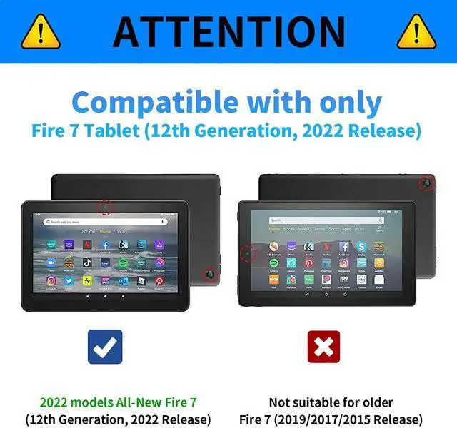 Alt view image 2 of 5 - BPQOJB for Kindle Fire 7 Tablet Case 12th Generation 7 inch 2022 Release with Adjustable Stand & Auto Wake/Sleep Feature Smart Protect Cover Case - Mushroom Butterfly Moon