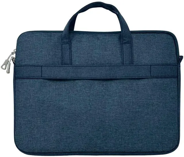 Alt view image 4 of 5 - DiscoverSharks Laptop Bag - 14 inch laptop carrying case with handles and shoulder strap. Shark theme bag for work, school, or travel. (Whale Shark)