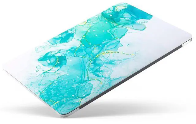 Alt view image 3 of 5 - Berkin Arts Compatible with MacBook Air 13 inch Cover, 2022, 2021, 2020-2018 Release A1932 with Touch ID with Keyboard Cover & Screen Protector Cloisonnism Green Teal Gaming PC Skin