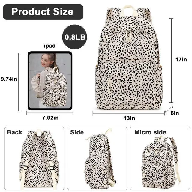 Alt view image 3 of 5 - BTOOP School Backpack for Teens Bookbag Women Lightweight 15.6 inch Laptop Bag for Girls Casual High School College