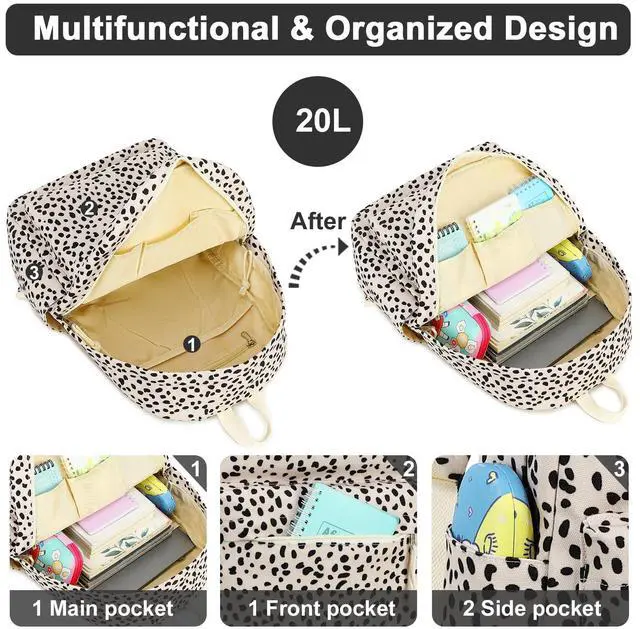 Alt view image 5 of 5 - BTOOP School Backpack for Teens Bookbag Women Lightweight 15.6 inch Laptop Bag for Girls Casual High School College