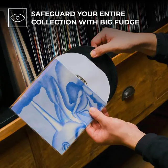 Alt view image 2 of 5 - Big Fudge 100x Vinyl Record Outer Sleeves 7 inch | Durable & Wrinkle-Free | Crystal Clear & Made from High-Density Polypropylene | Best Vinyl Covers for LPs & Singles | 3 mil Thick, 7.42" x 7.42