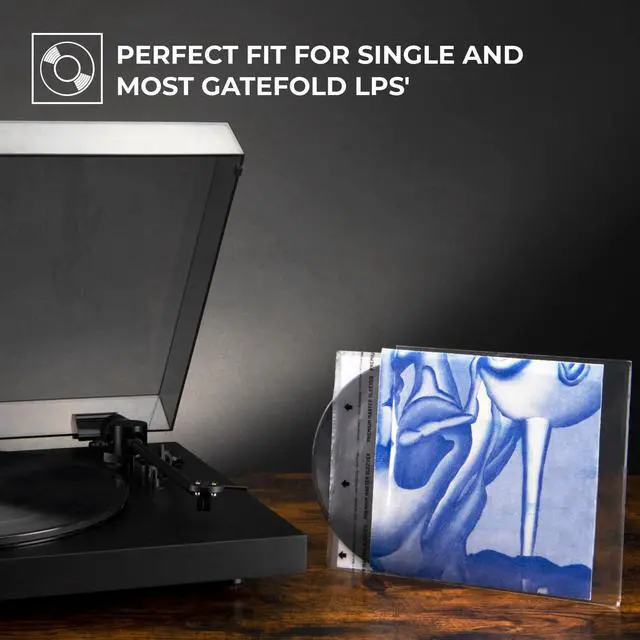 Alt view image 5 of 5 - Big Fudge 100x Vinyl Record Outer Sleeves 7 inch | Durable & Wrinkle-Free | Crystal Clear & Made from High-Density Polypropylene | Best Vinyl Covers for LPs & Singles | 3 mil Thick, 7.42" x 7.42
