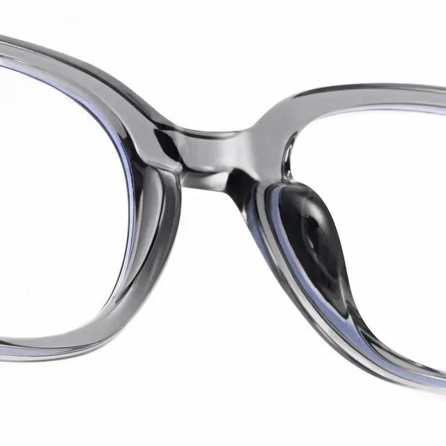 Alt view image 3 of 5 - Dollger Blue Light Blocking Glasses For Woman Men Thick Frame Square Computer BlueLight Glasses Clear Lens Non-Prescription Transparent Grey