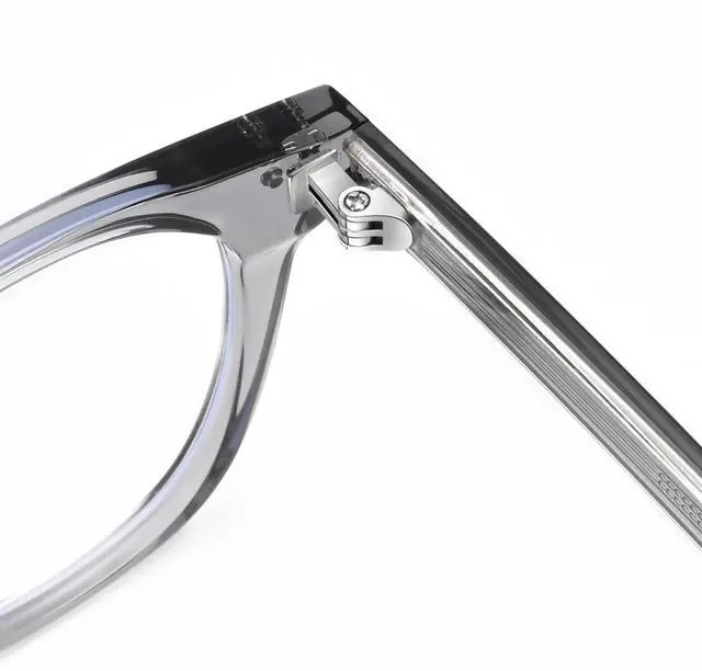 Alt view image 4 of 5 - Dollger Blue Light Blocking Glasses For Woman Men Thick Frame Square Computer BlueLight Glasses Clear Lens Non-Prescription Transparent Grey