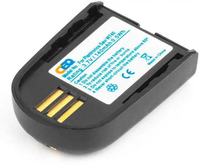 Alt view image 2 of 5 - 2pcs 82742-01 204755-01 Replacement Battery for Plantronics Savi W740 W02 W745 W720 W440 W445 WH500 CS540XD WH500A W440-M W740-M C054A C074,PN:84598-01 86507-01 Wireless Headsets Headphones Repair.