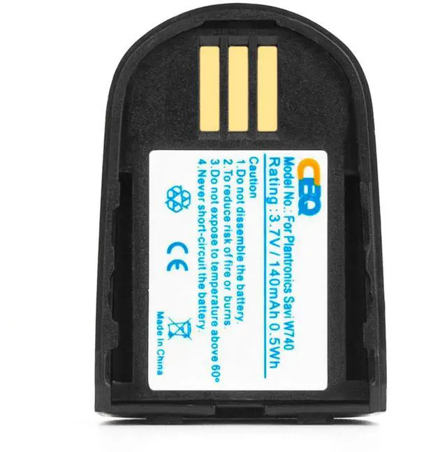 Alt view image 4 of 5 - 2pcs 82742-01 204755-01 Replacement Battery for Plantronics Savi W740 W02 W745 W720 W440 W445 WH500 CS540XD WH500A W440-M W740-M C054A C074,PN:84598-01 86507-01 Wireless Headsets Headphones Repair.