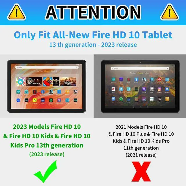 Alt view image 2 of 5 - CGFGHHUY Case for All New Fire HD 10 Tablet 13th Generation 10.1 inch 2023 Release Lightweight Protective PU Leather Smart Stand Case Cover with Auto Wake Sleep - Moon Flower Floral