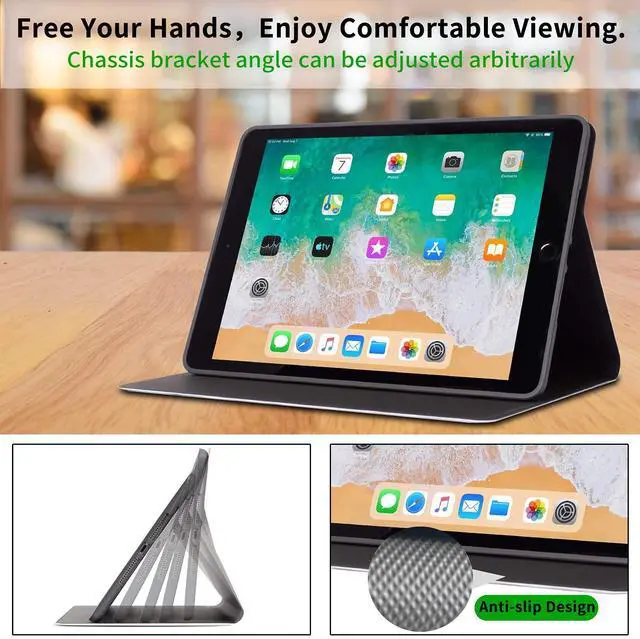 Alt view image 5 of 5 - CGFGHHUY Case for All New Fire HD 10 Tablet 13th Generation 10.1 inch 2023 Release Lightweight Protective PU Leather Smart Stand Case Cover with Auto Wake Sleep - Moon Flower Floral