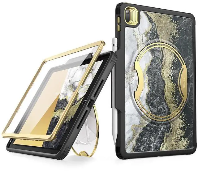 Main image of Clayco Nebula Case for iPad 9th/8th/7th Generation Case 10.2 Inch 2021/2020/2019, Multi-Angle Viewing Full Body Stand Cover for iPad 10.2" with Built-in Screen Protector & Pencil Holder, Black