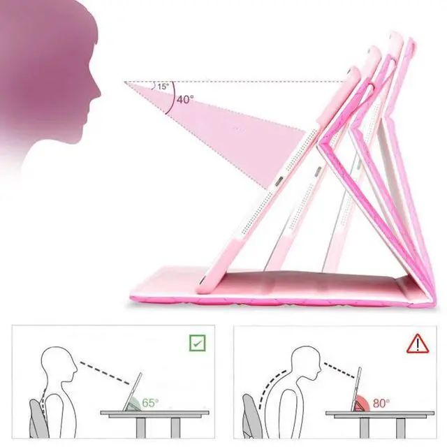 Alt view image 3 of 5 - Changjia for iPad Pro 12.9 Inch Case 6th/5th/4th/3rd Generation (2022/2021/2020/2018),Crown Diamond Bling Cute PU Leather Smart Auto Sleep/Wake Stand Shockproof Protective Case for iPad 12.9 Inch,Pink