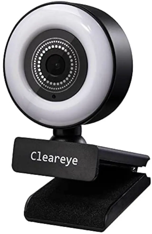 Main image of 1080P 60FPS Streaming Webcam with Ring Light, Fast AutoFocus, 2021 Cleareye USB 1080P Web Camera, Dual Stereo Microphone, for Zoom Meeting Skype Teams