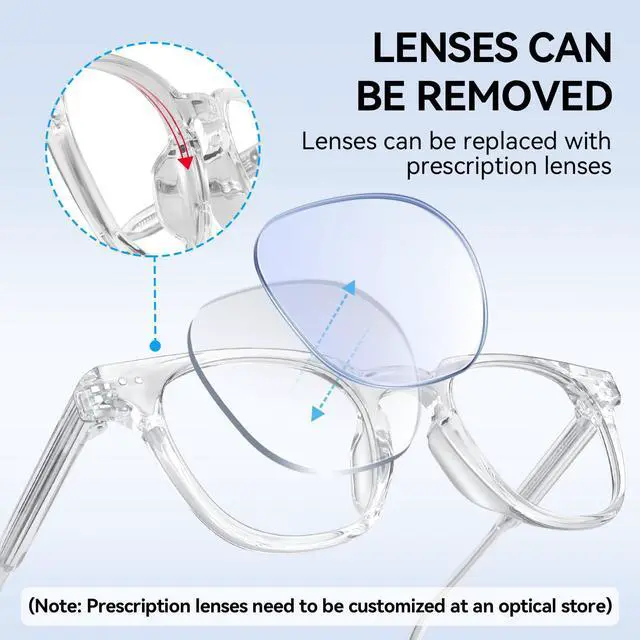 Alt view image 5 of 5 - Dollger Square Blue Light Blocking Glasses Women Men Computer Eyeglasses Fashion Light Weight TR90 Blue Light Glasses