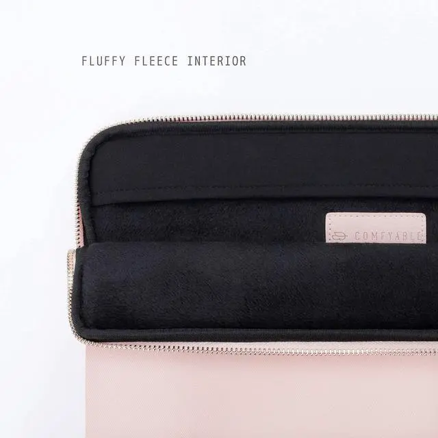 Alt view image 2 of 5 - Comfyable Laptop Sleeve 15 Inch 14 Inch, Computer Bag Compatible with 15" MacBook Air (Snug Fit) M4 2025 & 14" MacBook Pro (Loose Fit) - Cute Cover Case for Women- Pink & Black