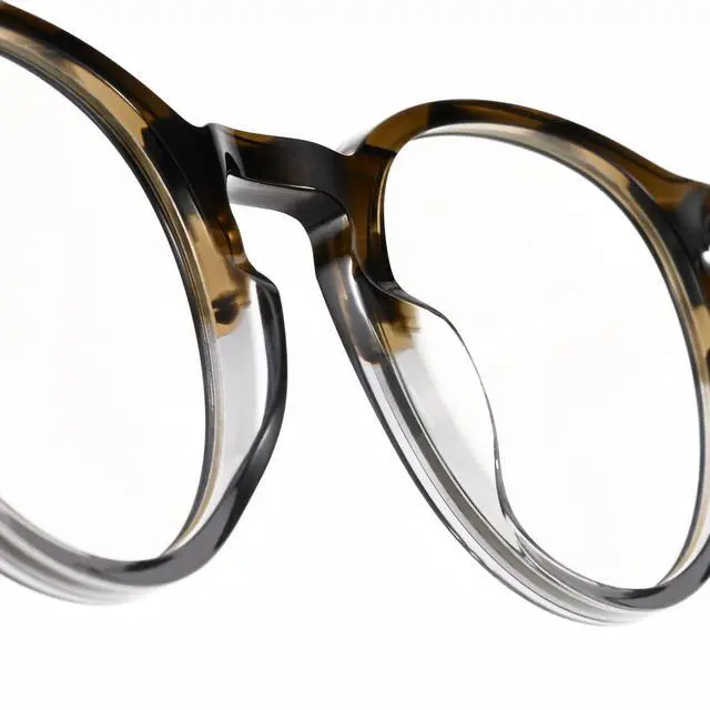 Alt view image 3 of 5 - Dollger Blue Light Blocking Glasses For Woman Men Thick Acetate Frame Round Computer BlueLight Glasses Non-Prescription Tea transparent gray frame