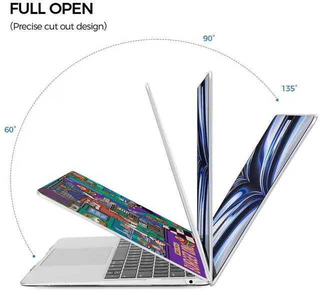 Alt view image 3 of 5 - Conbovo Compatible with MacBook Pro 14 inch Case 2024 2023 2022 2021 Pro Max M1 M2 M3 M4 Chip, Plastic Hard Shell Case & Keyboard Cover & Type-C Adapter, Retro Cartoon