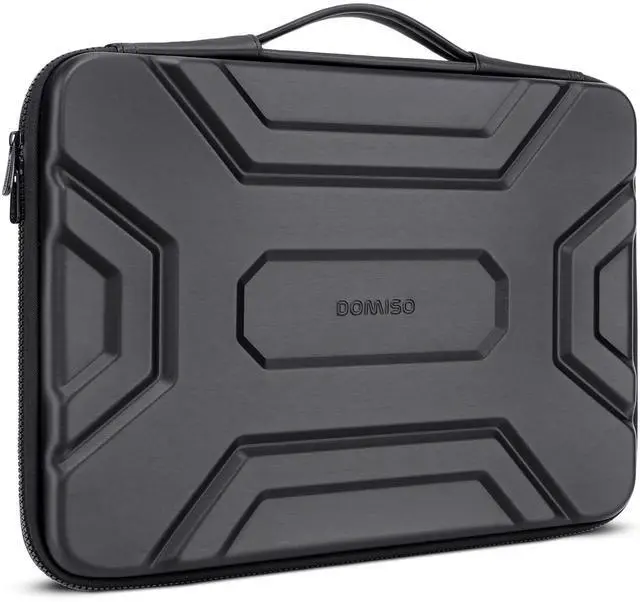 Alt view image 2 of 5 - DOMISO 15.6 inch Laptop Sleeve Shoulder Bag Shockproof Computer Bag Waterproof EVA Protective Carrying Case for 16" MacBook Pro/Max M2 M1 2019-2023,15"-16" HP Dell Asus Laptop,Dell XPS 15,Black