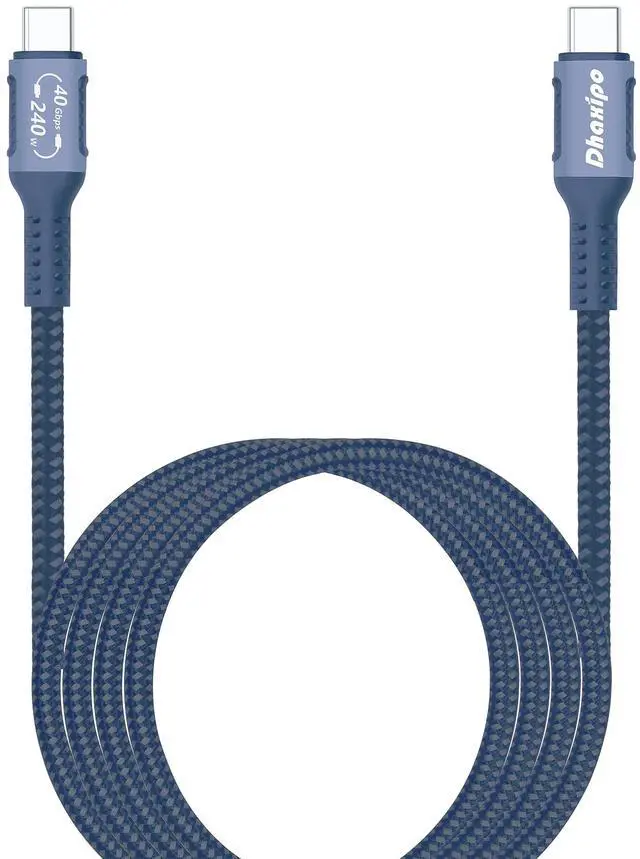 Main image of Dhaxipo USB 4 for Thunderbolt 4 Cable 5FT, 40 Gbps Data Transfer with 240W and 4K@144Hz 5K@60Hz or 8K@30Hz,Compatible with Thunderbolt 4/3 Cable and USB C,fit for Laptop,Docking,Monitor and More