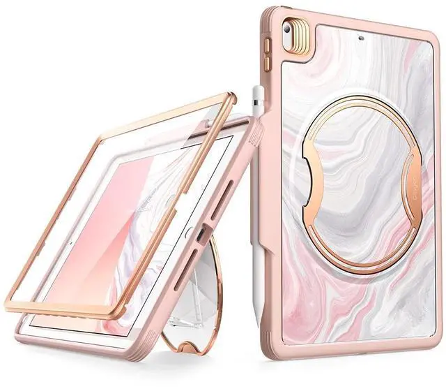 Main image of Clayco Nebula Case for iPad 9th/8th/7th Generation Case 10.2 Inch 2021/2020/2019, Multi-Angle Viewing Full Body Stand Cover for iPad 10.2" with Built-in Screen Protector & Pencil Holder, Marble