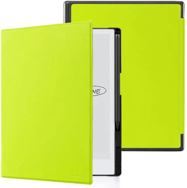 Alt view image 2 of 5 - CoBak Case for Remarkable 2 Tablet - Lightweight and Hard Back Shell Protective Book Folio Cover with Built-in Pen Holder - Only for 10.3" 2020 Released (Fluorescent Green)