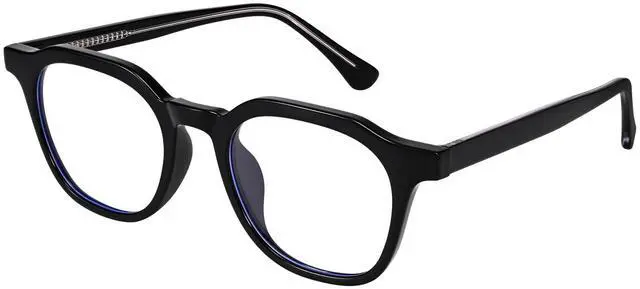 Main image of Dollger Lightweight TR90 Blue Light Blocking Glasses, Anti Glare/Eye Strain/UV400 For Computer, Gaming, Phone Use, Comfortable Black Square Non-Prescription Frame