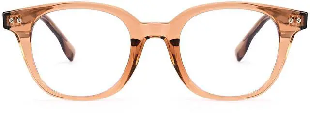 Alt view image 2 of 5 - Dollger Blue Light Blocking Glasses For Woman Men Thick Frame Square Computer BlueLight Glasses Clear Lens Non-Prescription Transparent tea