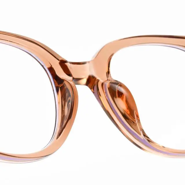 Alt view image 3 of 5 - Dollger Blue Light Blocking Glasses For Woman Men Thick Frame Square Computer BlueLight Glasses Clear Lens Non-Prescription Transparent tea