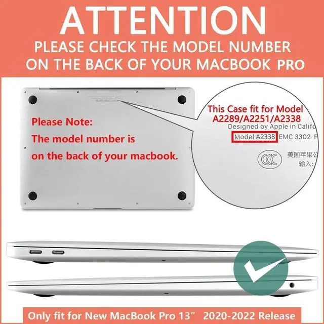Alt view image 2 of 5 - CISSOOK Case for MacBook Pro 13 Inch 2025-2020 Release Model M2 Chip A2338 M1 A2251 A2289, Black Style Hard Cover with Keyboard Cover for M2 MacBook Pro 13 with Touch Bar,Moon Star