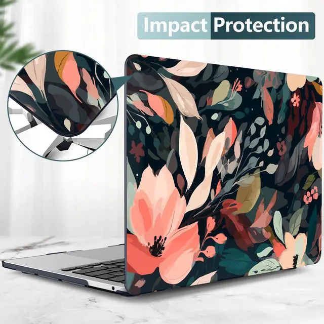 Alt view image 5 of 5 - DONGKE Compatible with MacBook Pro 13 inch Case 2024 2023-2020 Release A2338 M2/M1 A2251 A2289 with Retina Display & Touch ID, Plastic Hard Shell & Keyboard Cover & Screen Film - Painted Florals