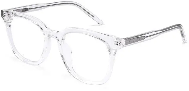 Main image of Dollger Blue Light Blocking Glasses For Woman Men Thick Frame Square Non-Prescription Myopia, For Computer,Gaming,Phone Use Brown tea