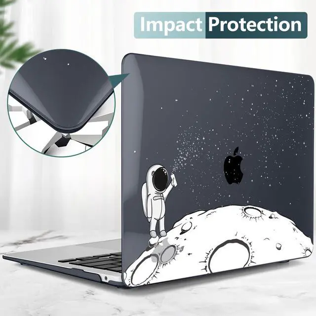 Alt view image 5 of 5 - DONGKE Compatible with MacBook Air 13 inch Case 2021 2020 2019 2018 Release A2337 M1 A2179 A1932 with Retina Display & Touch ID, Plastic Hard Shell & Keyboard Cover - Astronaut