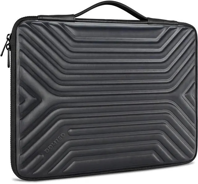 Main image of DOMISO 17 Inch Shockproof Waterproof Laptop Sleeve with Handle Lightweight Soft EVA Tablet Protective Case Bag for 17-17.3" Notebook/Dell/Lenovo/Acer/HP/MSI, Black