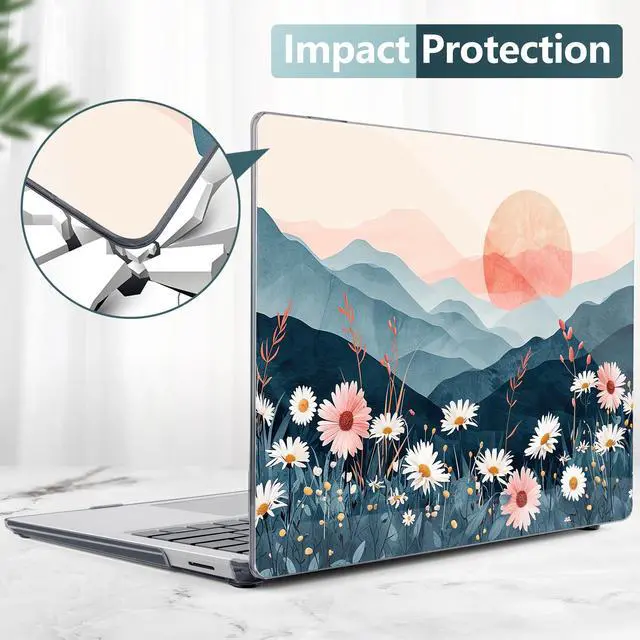 Alt view image 5 of 5 - DONGKE Case for Microsoft Surface Laptop (2024), Windows 11 Copilot+ PC, 13.8 Inch Touchscreen Display, Protective Plastic Hard Shell Case with Keyboard Cover & Screen Protector - Sun & Daisies