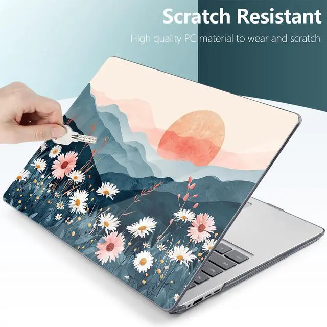 Alt view image 4 of 5 - DONGKE Case for Microsoft Surface Laptop (2024), Windows 11 Copilot+ PC, 13.8 Inch Touchscreen Display, Protective Plastic Hard Shell Case with Keyboard Cover & Screen Protector - Sun & Daisies