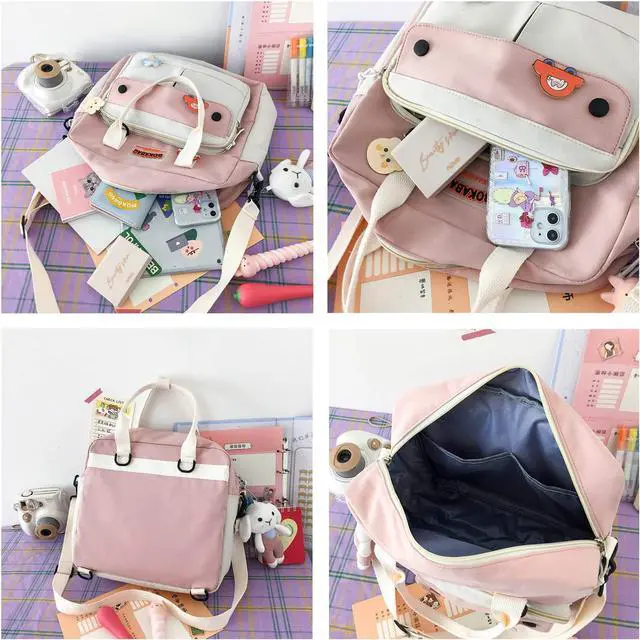 Alt view image 5 of 5 - Cute Bags Kawaii Backpack Messenger Bag For School,Aesthetic Backpacks Multifunction Laptop Japanese Ita for Teen Girls Kids Lunch Totes