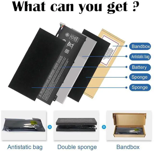Alt view image 5 of 5 - AP18E7M AP18E8M Laptop Battery for Nitro 5 AN515-54 AN517-51 AN515-55 AN515-44 AN515-43 Nitro 7 AN715-51 Predator Helios 300 PH315-52 PH317-52 PH317-53 Aspire 7 A715-74G Triton 300 PC Notebook.